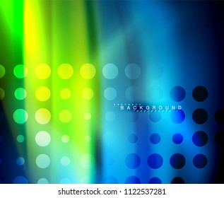 Neon holographic fluid color wave for web, wallpaper, pattern, texture and background. Vector illustration