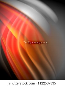 Neon holographic fluid color wave for web, wallpaper, pattern, texture and background. Vector illustration