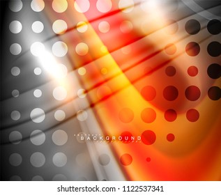 Neon holographic fluid color wave for web, wallpaper, pattern, texture and background. Vector illustration