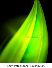Neon holographic fluid color wave for web, wallpaper, pattern, texture and background. Vector illustration
