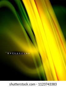 Neon holographic fluid color wave for web, wallpaper, pattern, texture and background. Vector illustration