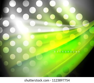 Neon holographic fluid color wave for web, wallpaper, pattern, texture and background. Vector illustration