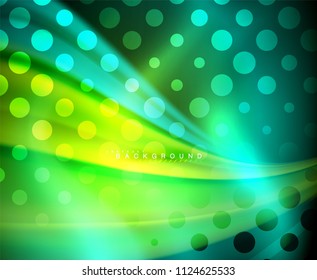 Neon holographic fluid color wave for web, wallpaper, pattern, texture and background. Vector illustration