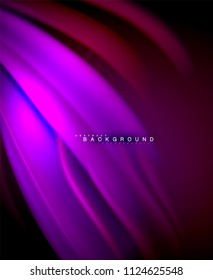 Neon holographic fluid color wave for web, wallpaper, pattern, texture and background. Vector illustration