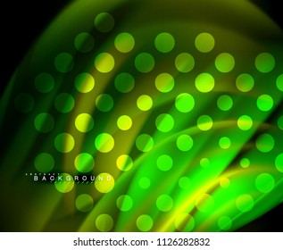 Neon holographic fluid color wave for web, wallpaper, pattern, texture and background. Vector illustration