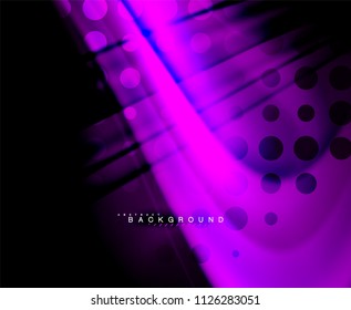 Neon holographic fluid color wave for web, wallpaper, pattern, texture and background. Vector illustration