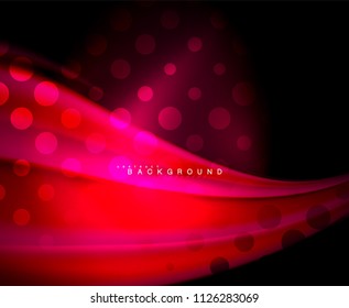 Neon holographic fluid color wave for web, wallpaper, pattern, texture and background. Vector illustration