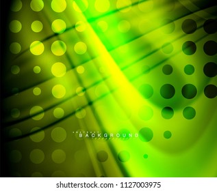 Neon holographic fluid color wave for web, wallpaper, pattern, texture and background. Vector illustration