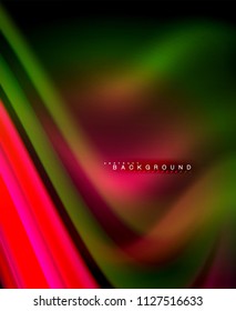 Neon holographic fluid color wave for web, wallpaper, pattern, texture and background. Vector illustration