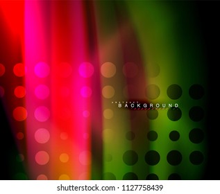 Neon holographic fluid color wave for web, wallpaper, pattern, texture and background. Vector illustration