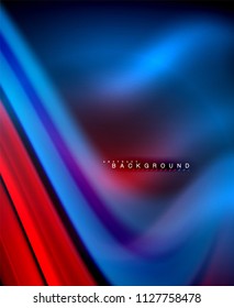 Neon holographic fluid color wave for web, wallpaper, pattern, texture and background. Vector illustration