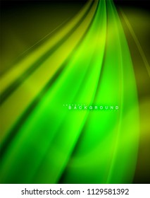 Neon holographic fluid color wave for web, wallpaper, pattern, texture and background. Vector illustration