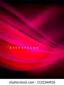 Neon holographic fluid color wave for web, wallpaper, pattern, texture and background. Vector illustration