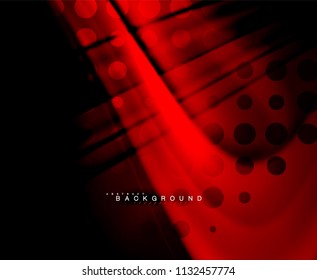 Neon holographic fluid color wave for web, wallpaper, pattern, texture and background. Vector illustration