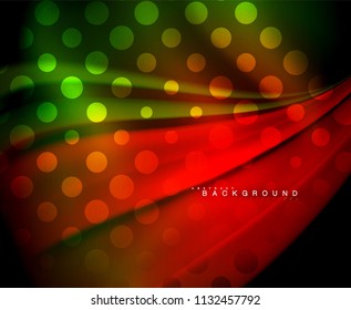Neon holographic fluid color wave for web, wallpaper, pattern, texture and background. Vector illustration