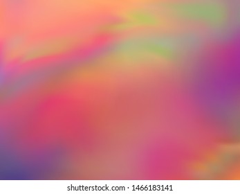 Neon holographic paper fluid gradient backdrop. Surreal neon party graphics background. Hologram colors liquid background. Mesmerizing blurred splash holographic vector wrapping paper.