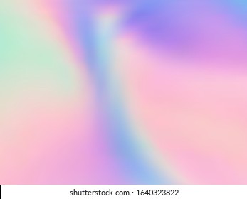 Neon holographic paper fluid gradient backdrop. Electro iridescent mermaid background. Hologram colors liquid background. luminous blurred splash holographic vector wrapping paper.