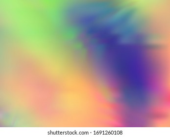 Neon holographic paper fluid gradient backdrop. Stylish neon party graphics background. Liquid colors neon background. Simple blurred splash holographic vector wrapping paper.