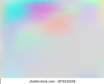 Neon holographic paper fluid gradient backdrop. Lucent pastel rainbow unicorn background. Liquid colors splash background. Modern blurred splash holographic vector wrapping paper.