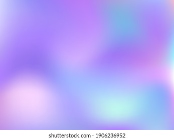 Neon holographic paper fluid gradient backdrop. Digital iridescent mermaid background. Hologram colors liquid background. Magic blurred splash holographic vector wrapping paper.