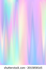 Neon holographic paper vertical fluid gradient backdrop  Stylish iridescent mermaid background  Hologram colors liquid background  Magic blurred splash holographic vector wrapping paper 