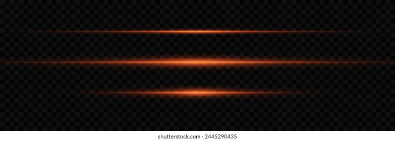 Destello Horizontal de neón y luz. Línea de luz.