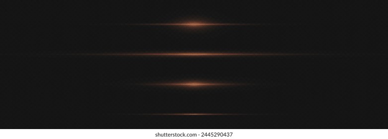 Neon Horizontale Leuchtrakete und Licht. Leichte Linie.