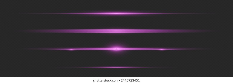 Neon Horizontale Leuchtrakete und Licht. Leichte Linie.