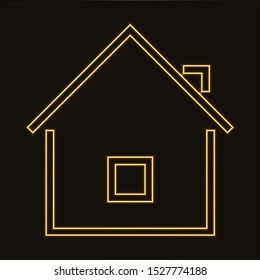 
Neon house icon for advertisement and banner. Vector. Illustrator.
