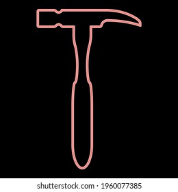 Neon hummer the red color vector illustration flat style image