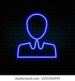 Conjunto de iconos de neón, avatar, perfil. Conjunto de icono de Vector de neón rojo, azul, amarillo.4.