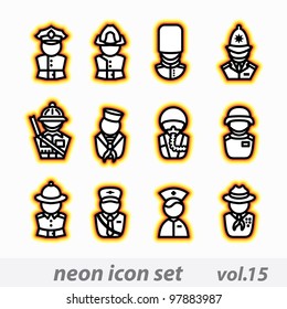 neon icon set(vector, CMYK)