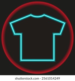 neon illustration depicting a t-shirt