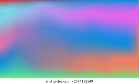 Neon indigo blue leafy green magenta coral red smooth spots template illustration. Abstract festival vector banner wallpaper. Blurred gradient background. Advertisement mockup card, landing, fon, ads.