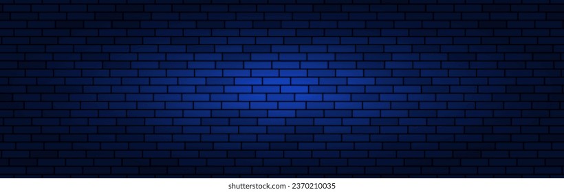 Neon indigo light brick pattern wall background. Stone brickwall texture.
                Building stone tile material. Textured brickwork stonewall.
                Gradient vector illustration