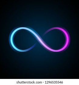 Neon infinity symbol