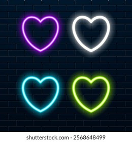 Neon isolated heart background. blue color..