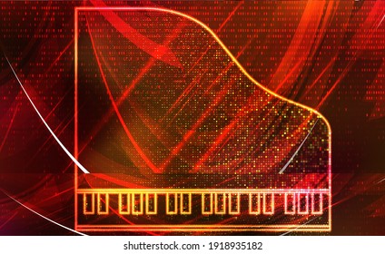 neon keyboard background stock vector background