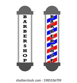 neon lamp barbershop vektor. spiral lamp barbershop vektor. pole lamp barbershop. suitable for barbershop ilustration. 