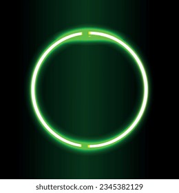 Neon lamp, neon circle, glowing circle, pink neon vector illustration.