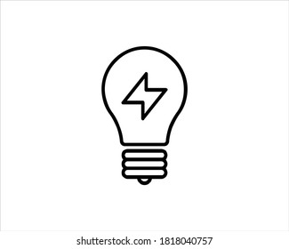 Leuchtensymbol. Ikone der Idee. Leuchtstoffsymbol, Vektorgrafik.