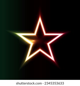 Neon lamp, purple neon star, glowing star, pink neon vector illustration.