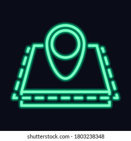 neon land plot icons business green
