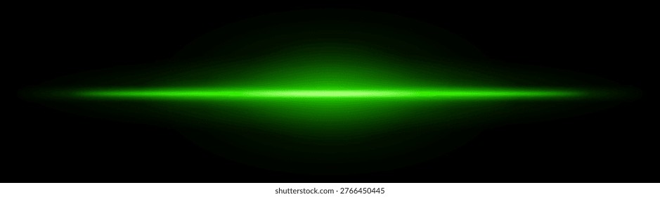 Neon laser beam. Bright horizontal light streak with intense glow blur, radiant core line across dark background, minimal sci fi style, luminous flare effect, abstract energy wave, soft bloom aura.