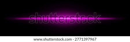 Neon laser beam. Magenta horizontal light streak with intense glow blur, radiant core line across dark background, minimal sci fi style, luminous flare effect, abstract energy wave, soft bloom aura.