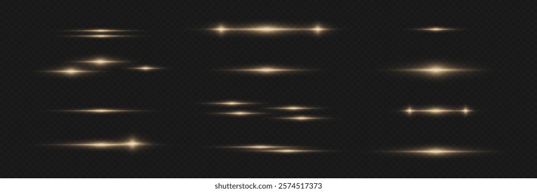 Neon laser beams, and horizontal lines of light.