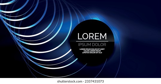 Líneas láser neón, círculos ondas fondo abstracto. Muestra de luz de neón o láser, impulso eléctrico, líneas de alimentación, impulso de energía cuántica tecno, líneas dinámicas mágicas brillantes