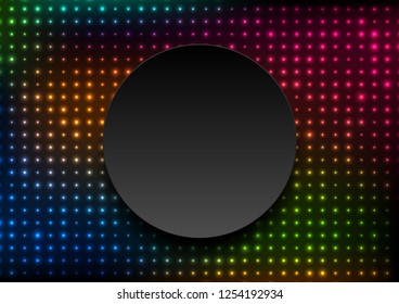 Neon led lights abstract glowing background. Vector design