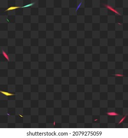 Neon Lens Vector Transparent Background. Gradient Glitch Cool Template. Glow Cristal Paper Poster. Light Overlay Sparkle Pattern.