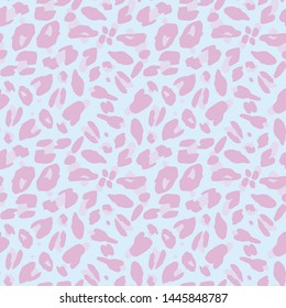 Neon leopard seamless pattern in 80s-90s style. Animslistic pattern with dots in pastel colors.